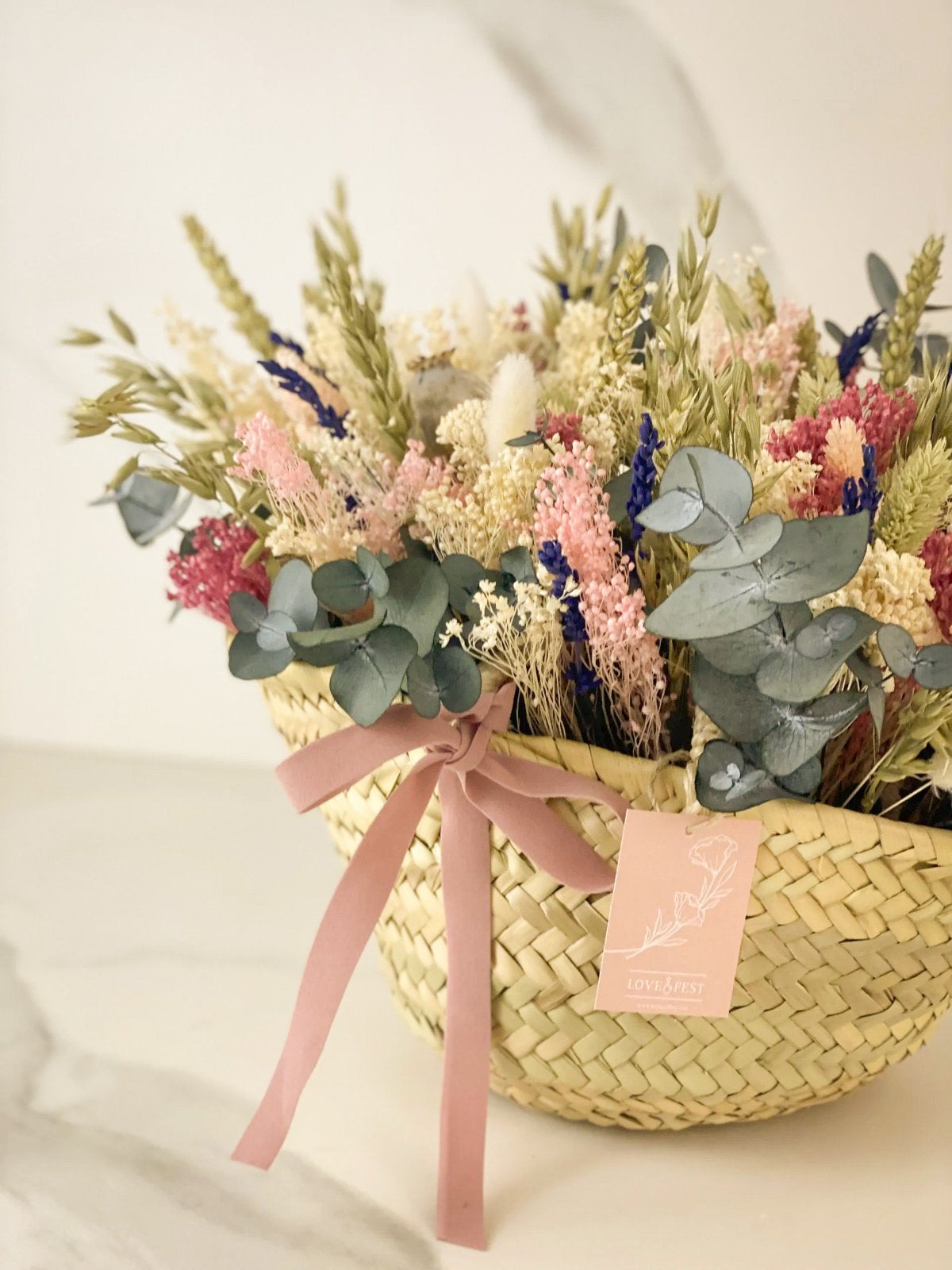 CESTA DE FLORES PRESERVADA ROSE