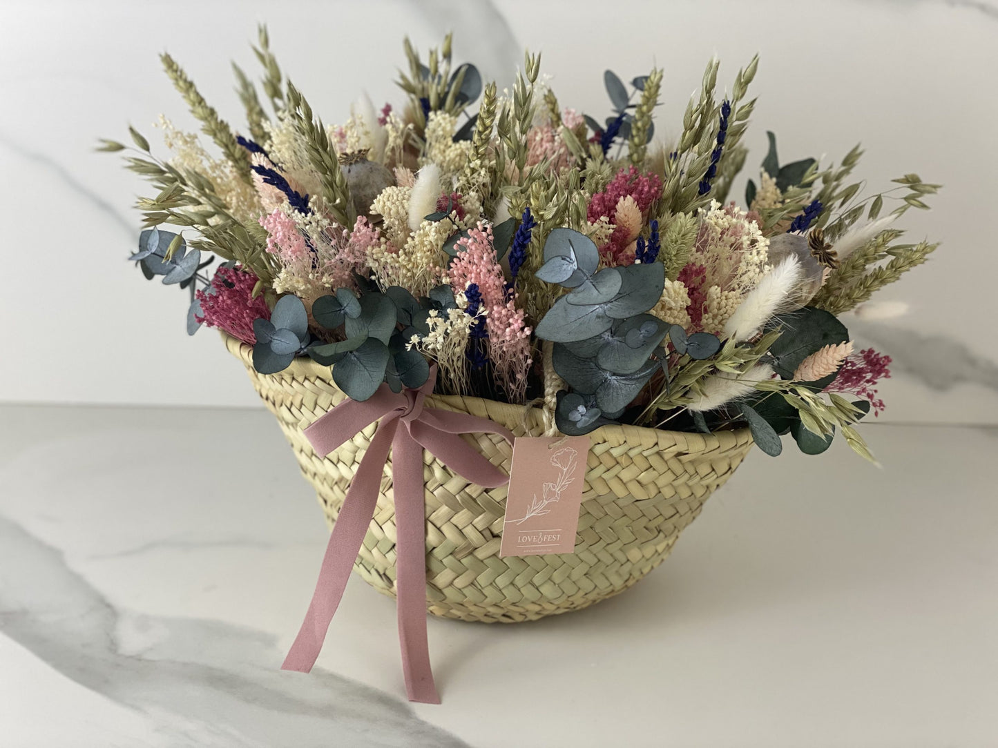 CESTA DE FLORES PRESERVADA ROSE